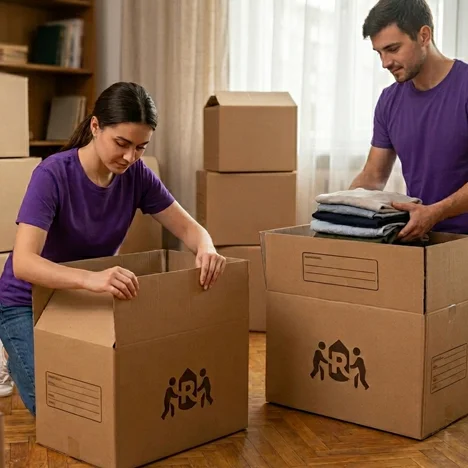 Cutii de carton pentru fiecare relocare